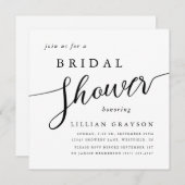 Modern Script Typografie Zwart Wit Vrijgezellenfee Kaart (Voorkant / Achterkant)