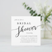 Modern Script Typografie Zwart Wit Vrijgezellenfee Kaart (Staand voorkant)