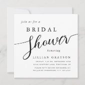 Modern Script Typografie Zwart Wit Vrijgezellenfee Kaart (Voorkant)