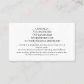 Modern Script Typography Business Card Visitekaartje (Achterkant)