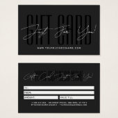 Modern script typography business gift card visitekaartje (Voorkant /achterkant)