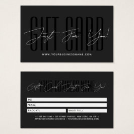 Modern script typography business gift card  visitekaartje