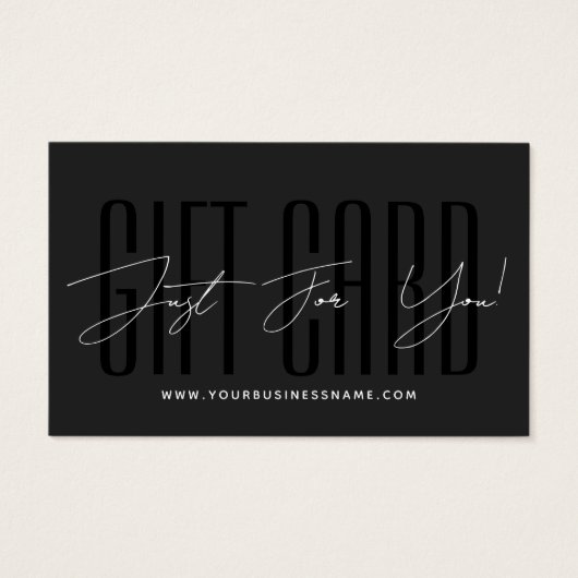 Modern script typography business gift card  visitekaartje (Voorkant)