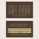 Modern script typography business gift card  visitekaartje (Voorkant /achterkant)