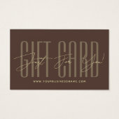 Modern script typography business gift card  visitekaartje (Voorkant)