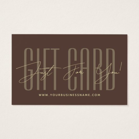 Modern script typography business gift card visitekaartje (Voorkant)