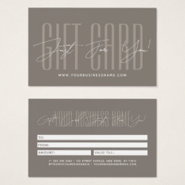 Modern script typography business gift card  visitekaartje