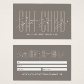 Modern script typography business gift card  visitekaartje