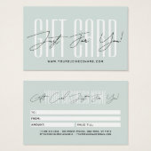 Modern script typography business gift card  visitekaartje (Voorkant /achterkant)