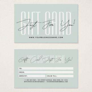 Modern script typography business gift card  visitekaartje
