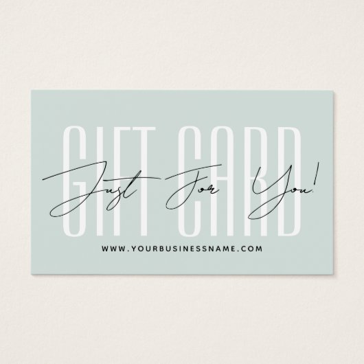 Modern script typography business gift card  visitekaartje (Voorkant)