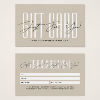 Modern script typography business gift card  visitekaartje