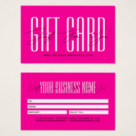 Modern script typography business gift card  visitekaartje