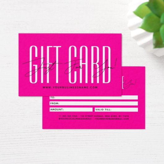 Modern script typography business gift card visitekaartje (Bureau)