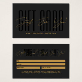 Modern script typography business gift card  visitekaartje