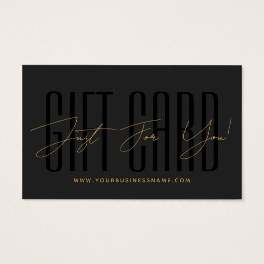 Modern script typography business gift card visitekaartje (Voorkant)
