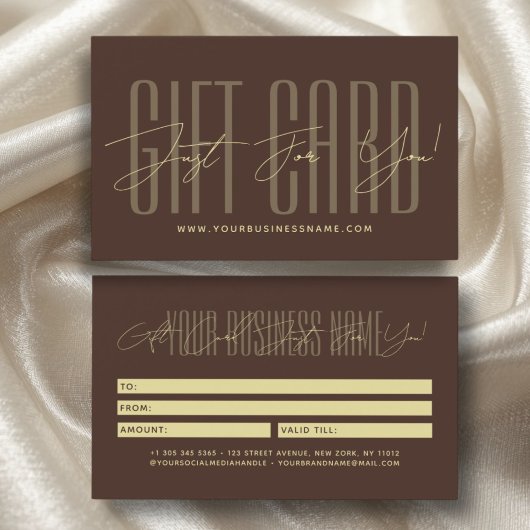 Modern script typography business gift card  visitekaartje