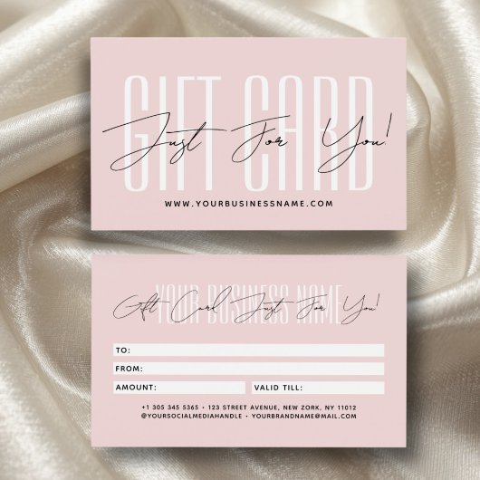 Modern script typography business gift card  visitekaartje