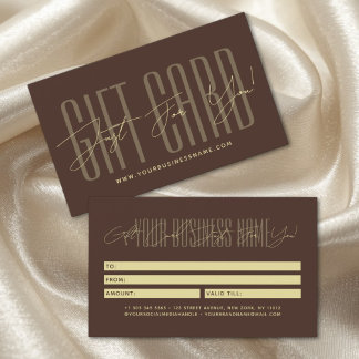 Modern script typography business gift card  visitekaartje
