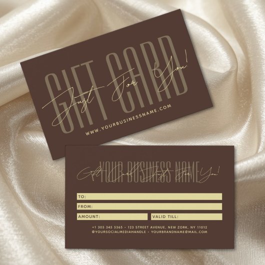 Modern script typography business gift card  visitekaartje