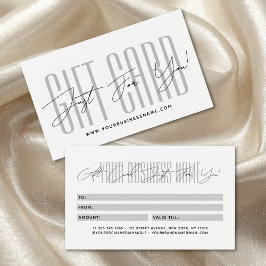 Modern script typography business gift card  visitekaartje