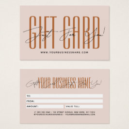 Modern script typography business gift card  visitekaartje