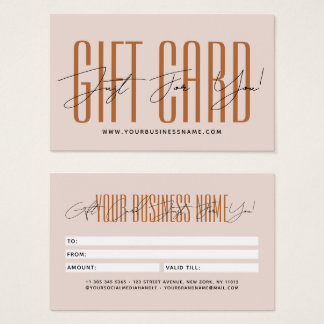 Modern script typography business gift card  visitekaartje