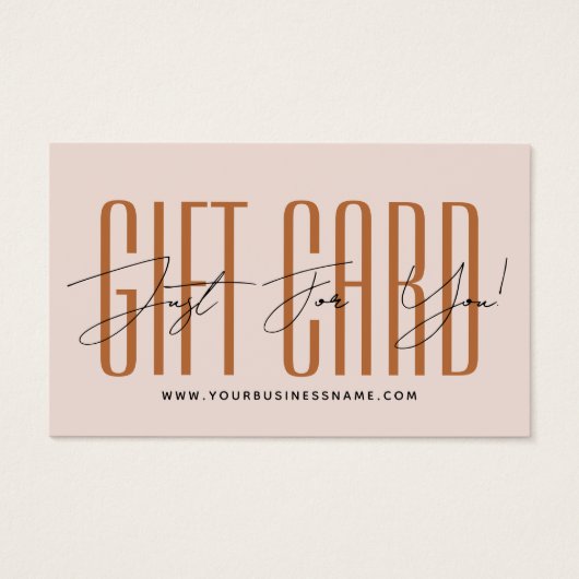 Modern script typography business gift card  visitekaartje (Voorkant)