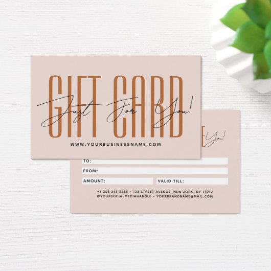 Modern script typography business gift card visitekaartje (Bureau)