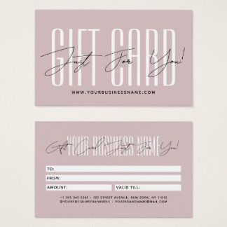 Modern script typography business gift card  visitekaartje
