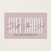 Modern script typography business gift card  visitekaartje (Voorkant)