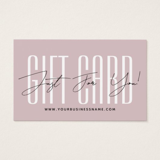 Modern script typography business gift card  visitekaartje (Voorkant)