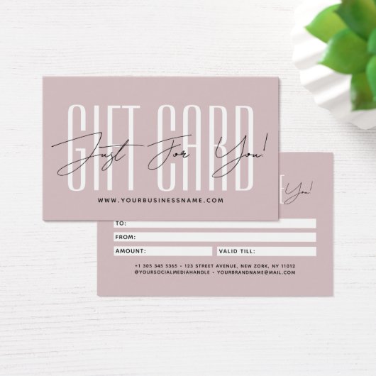 Modern script typography business gift card  visitekaartje (Bureau)