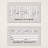 Modern script typography business gift card  visitekaartje (Voorkant /achterkant)