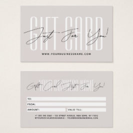 Modern script typography business gift card  visitekaartje