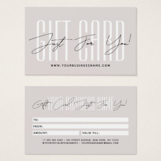 Modern script typography business gift card  visitekaartje