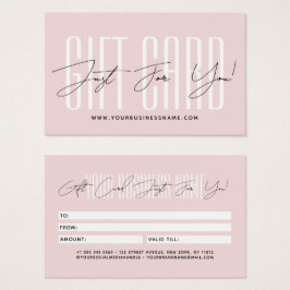 Modern script typography business gift card  visitekaartje