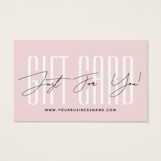 Modern script typography business gift card  visitekaartje (Voorkant)