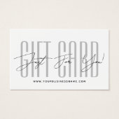 Modern script typography business gift card  visitekaartje (Voorkant)