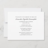 Modern Script Typography Photo Graduparty Kaart (Achterkant)