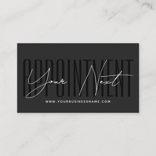 Modern script typography professional reminder afsprakenkaartje (Voorkant)