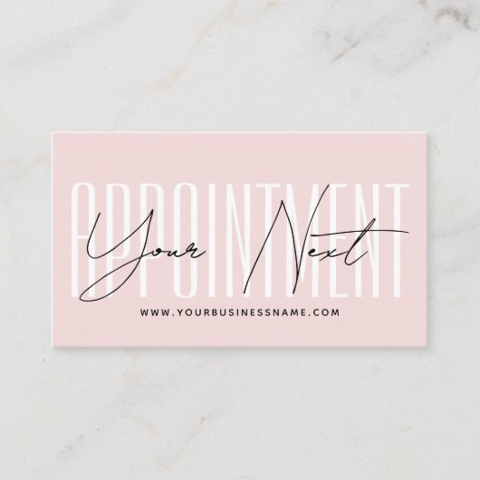 Modern script typography professional reminder afsprakenkaartje (Voorkant)