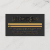 Modern script typography professional reminder afsprakenkaartje (Achterkant)