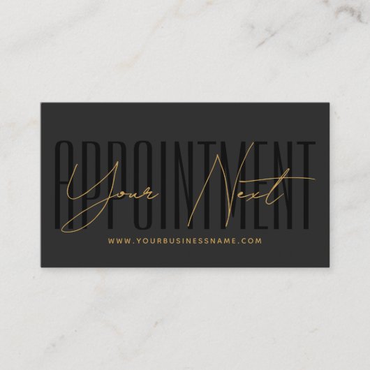 Modern script typography professional reminder afsprakenkaartje (Voorkant)