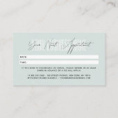 Modern script typography professional reminder afsprakenkaartje (Achterkant)