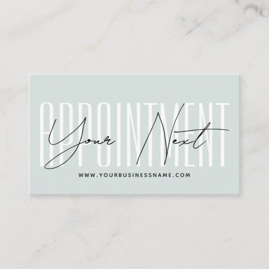 Modern script typography professional reminder afsprakenkaartje (Voorkant)