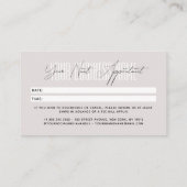 Modern script typography professional reminder afsprakenkaartje (Achterkant)