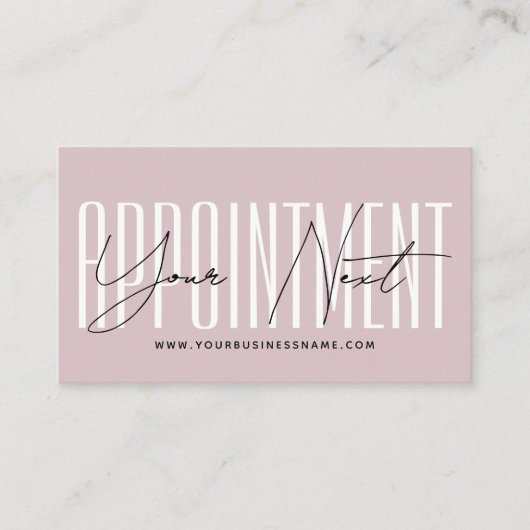 Modern script typography professional reminder afsprakenkaartje (Voorkant)