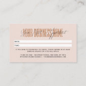 Modern script typography professional reminder afsprakenkaartje (Achterkant)