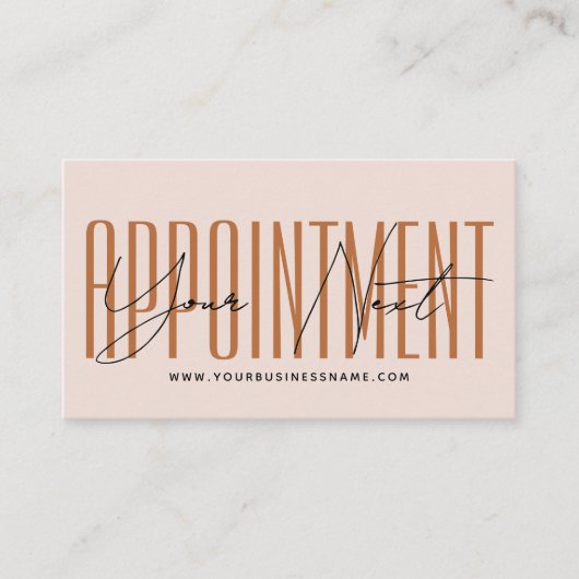 Modern script typography professional reminder afsprakenkaartje (Voorkant)